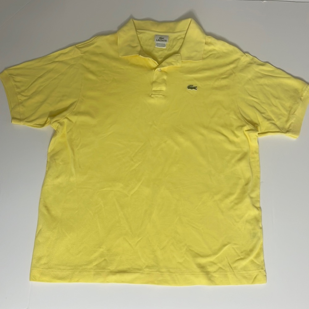 Lacoste men’s yellow polo shirt XXl